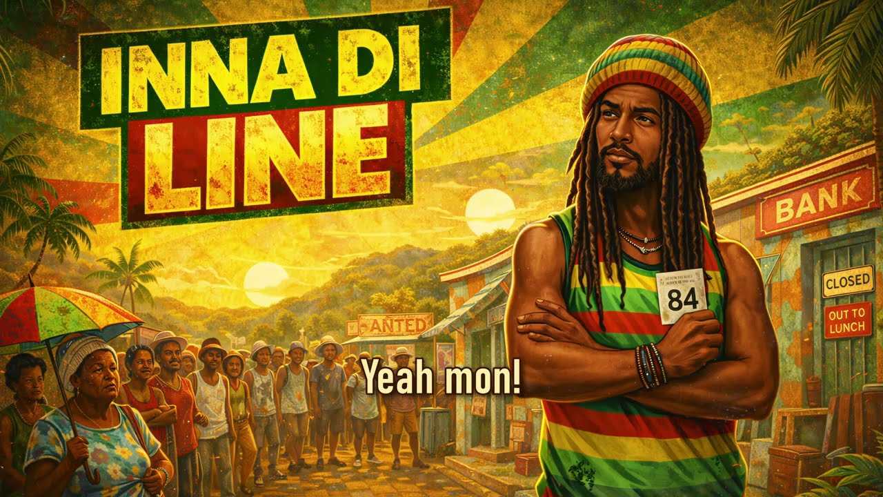 Inna Di Line 🎶 - Hilarious Reggae Song About Waiting All Day