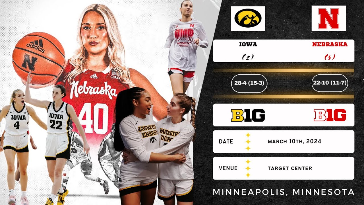 (2) Iowa vs (5) Nebraska | 2024 Big Ten Tournament: Championship | 3.10.24
