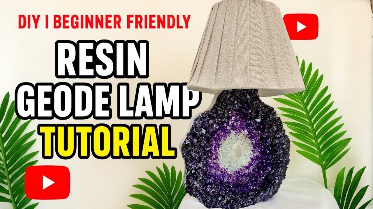 DIY Resin Geode Lamp ✨ Step-by-Step Epoxy Resin Tutorial for Beginners