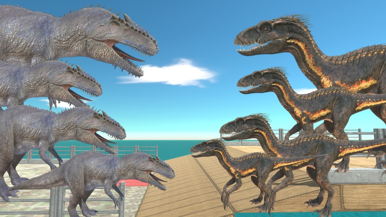Indoraptor Vs Giganotosaurus – Dinosaurs Battlefield