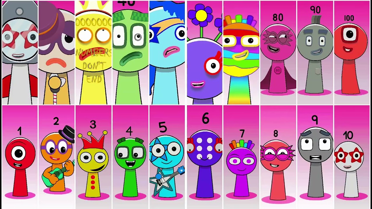 Incredibox Numberblocks 1 VS 100 | Compilation Incredibox #sprunki#numberblocks