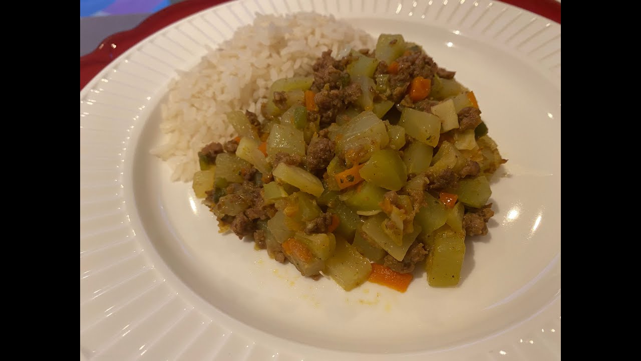 El mejor Picadillo de chayote con carne molida