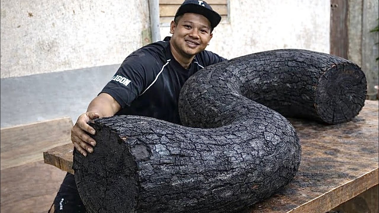 The Perfect Combination of Fire and a Strangely Curved Log - Watch What He Did With It!