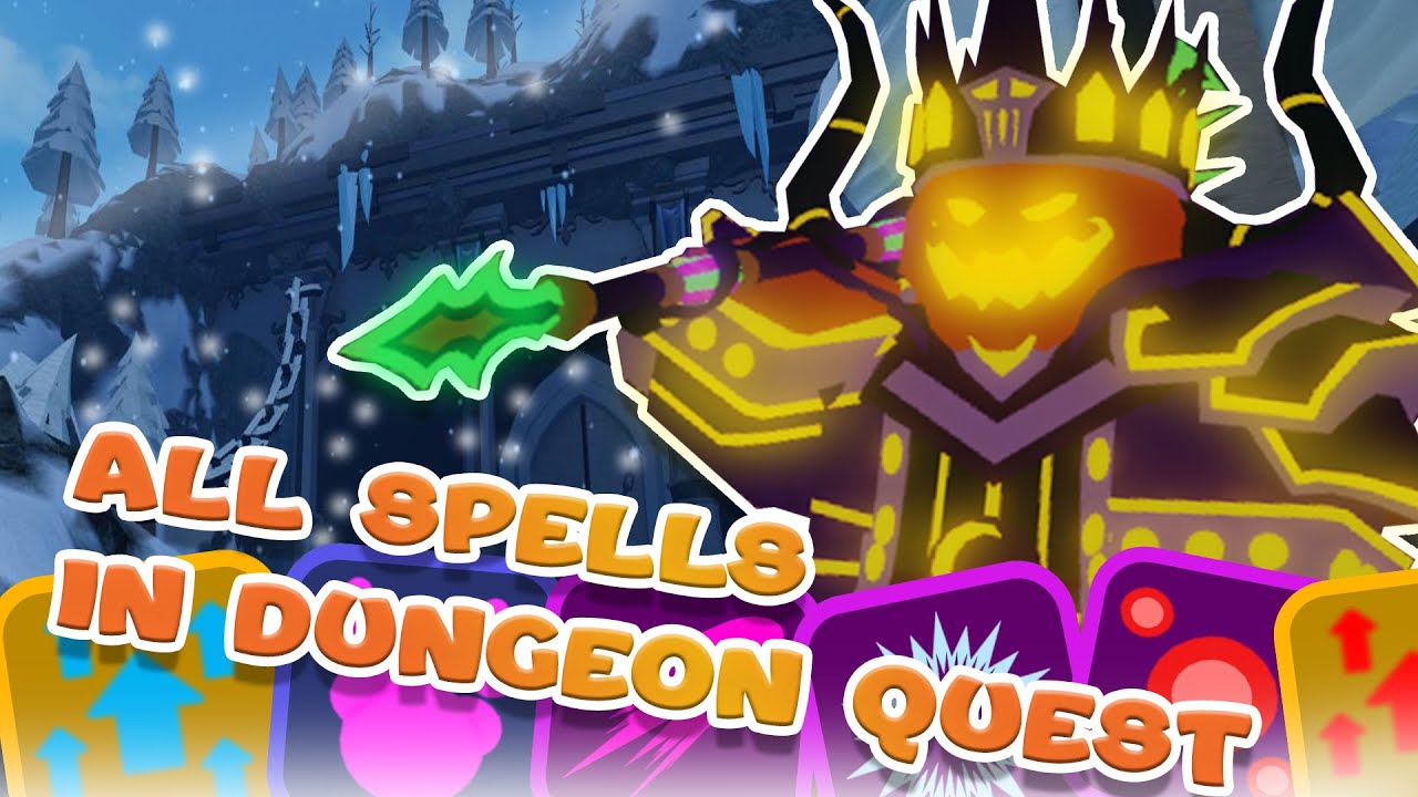 ALL Warrior/Mage Spells in DUNGEON QUEST !! (Desert Temple to Enchanted Forest)
