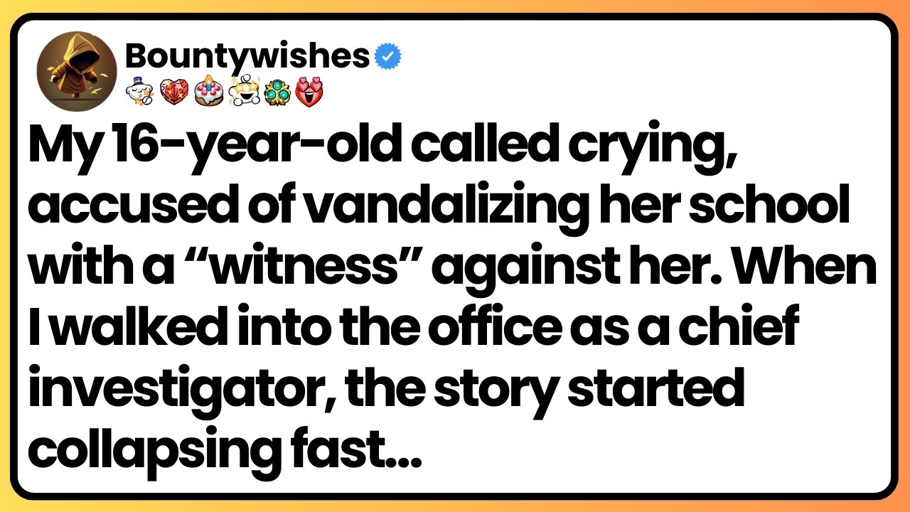 My daughter was suspended for vandalism. When I arrived, the principal froze: “Chief investigator?”