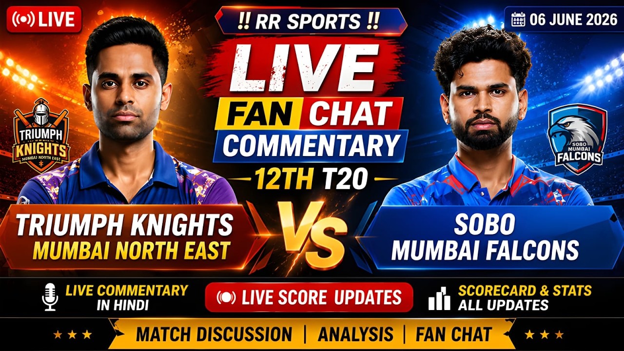 SoBo Mumbai Falcons vs Triumph Knights Mumbai North East Cricket Commentary | SBMF vs TKMN T20 2026