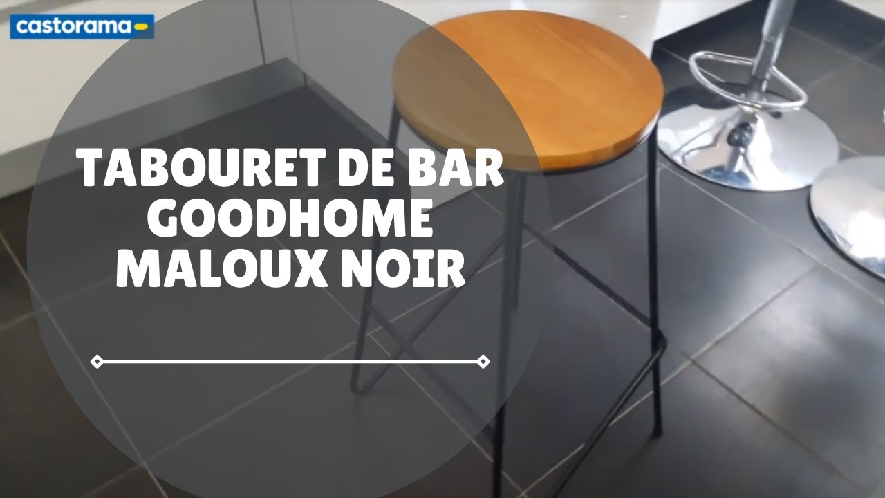 Avis consommateur: Tabouret de bar GoodHome maloux noir