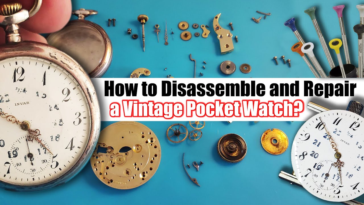 How to Disassemble and Repair a Vintage Pocket Watch | Step-by-Step in Stunning 4K