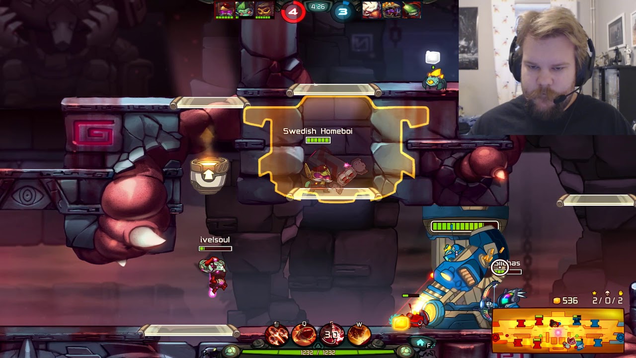 Quick win as Commander Rocket - Awesomenauts Gameplay