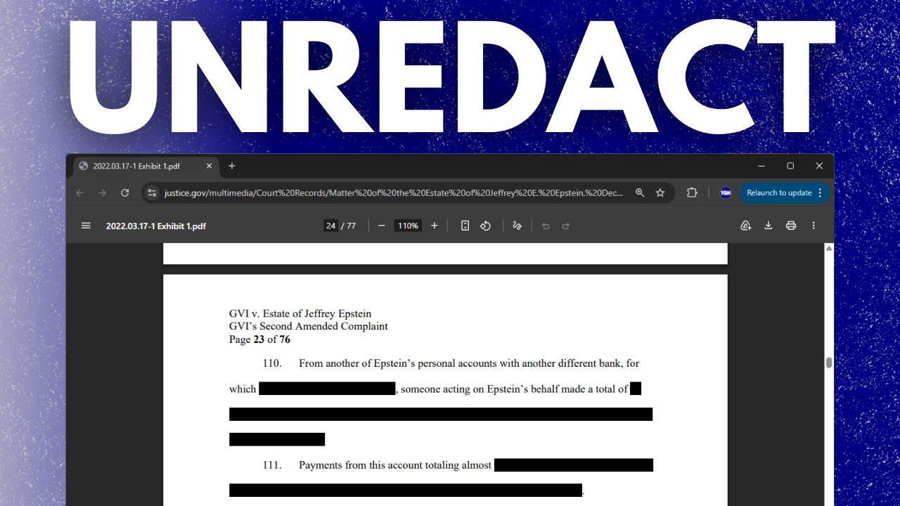 How to Unredact the Epstein Files (Reveal Hidden)