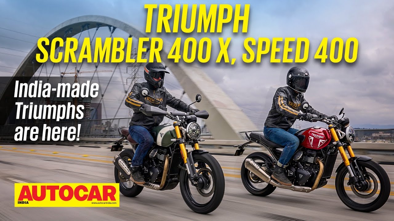 New Bajaj-Triumph bikes - Triumph Scrambler 400 X, Speed 400 | First Look | Autocar India