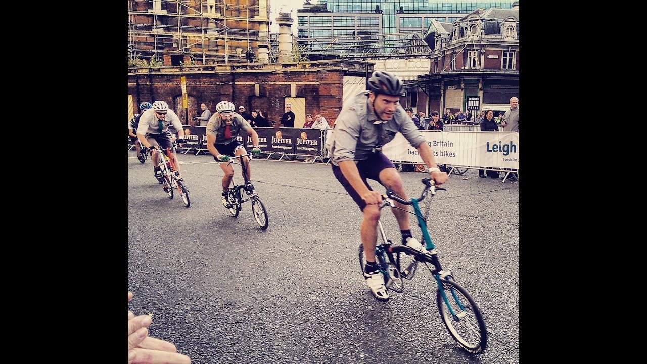 Folding Bike final at the London Jupiter Nocturne Race June 6th 2015