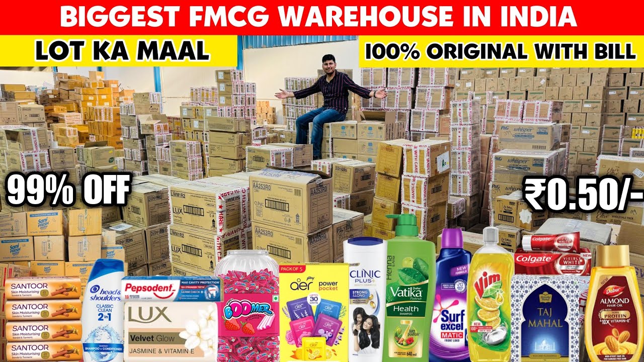 Biggest Warehouse In India| 100% Original FMCG Products| 90% Off| Dl84vlogs