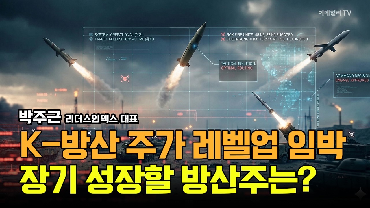 K-방산 시즌3! 주가 레벨업 임박! 장기 성장할 방산주는? / 박주근 리더스인덱스 대표 #LIG넥스원 #현대로템 #한화에어로스페이스 #한화시스템