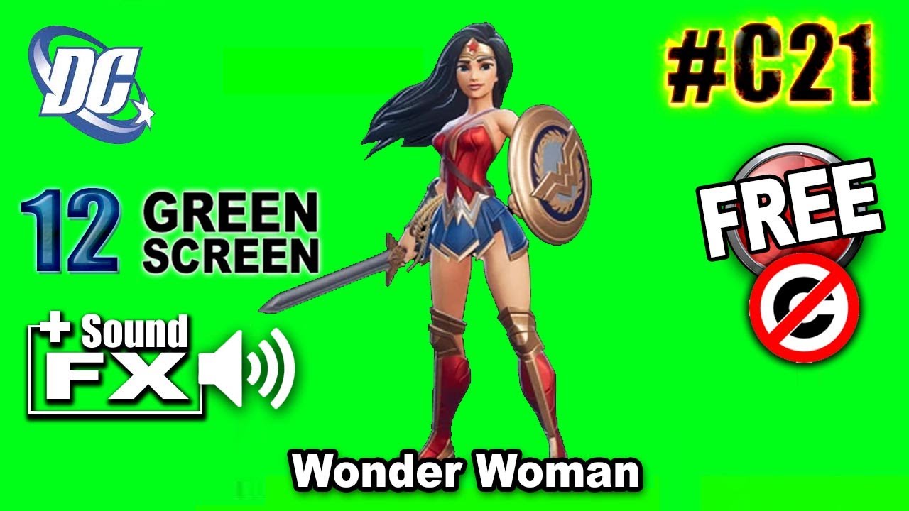 Wonder Woman Green Screen 3D