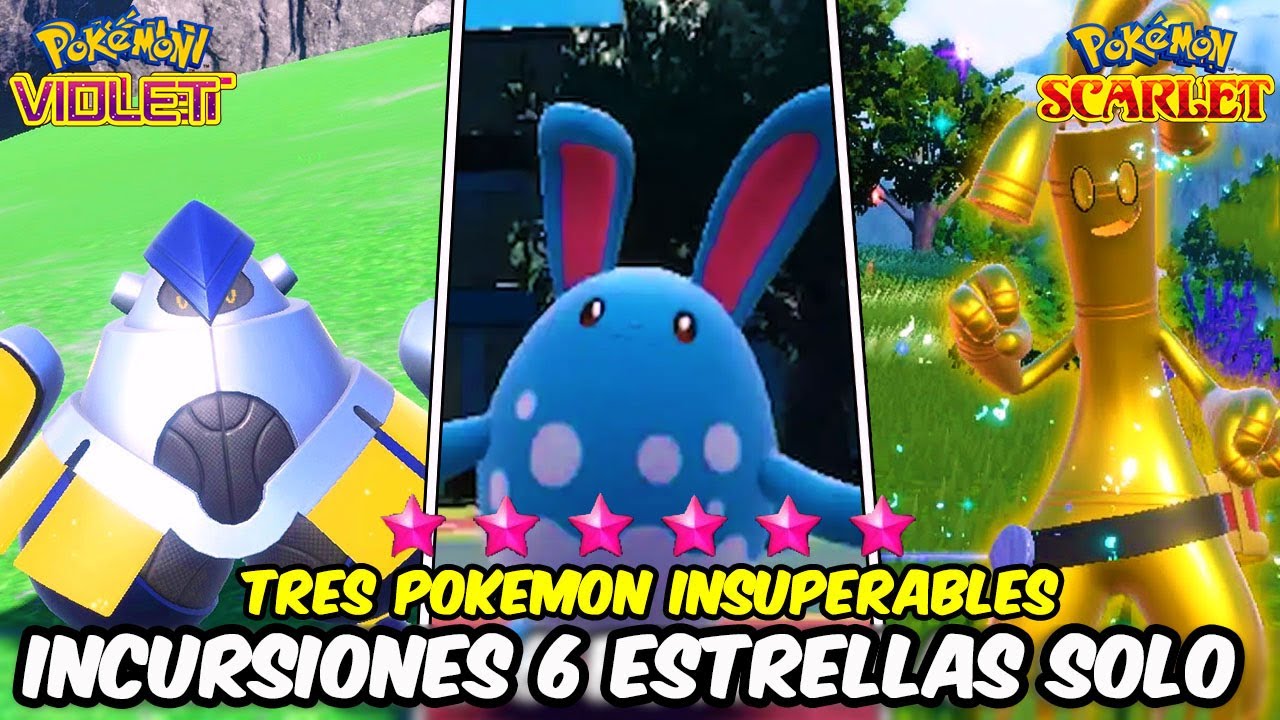 ✨ los TRES MEJORES POKEMON para INCURSIONES 6 ESTRELLAS tu SOLO en POKEMON ESCARLATA y PURPURA