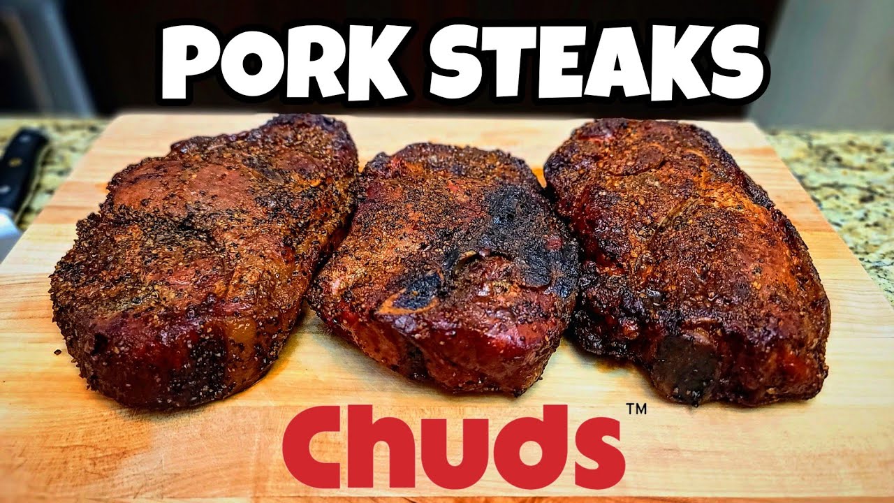 Pork Steaks Cooked On My New Chud Box - Smokin' Joe's Pit BBQ
