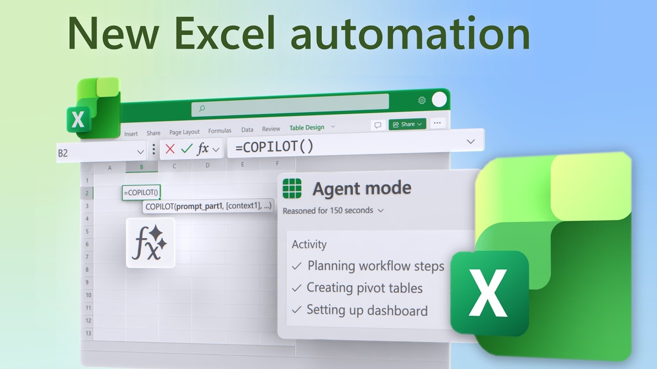 Microsoft Excel стал ещё мощнее | Режим агента, функция второго пилота и формула ИИ