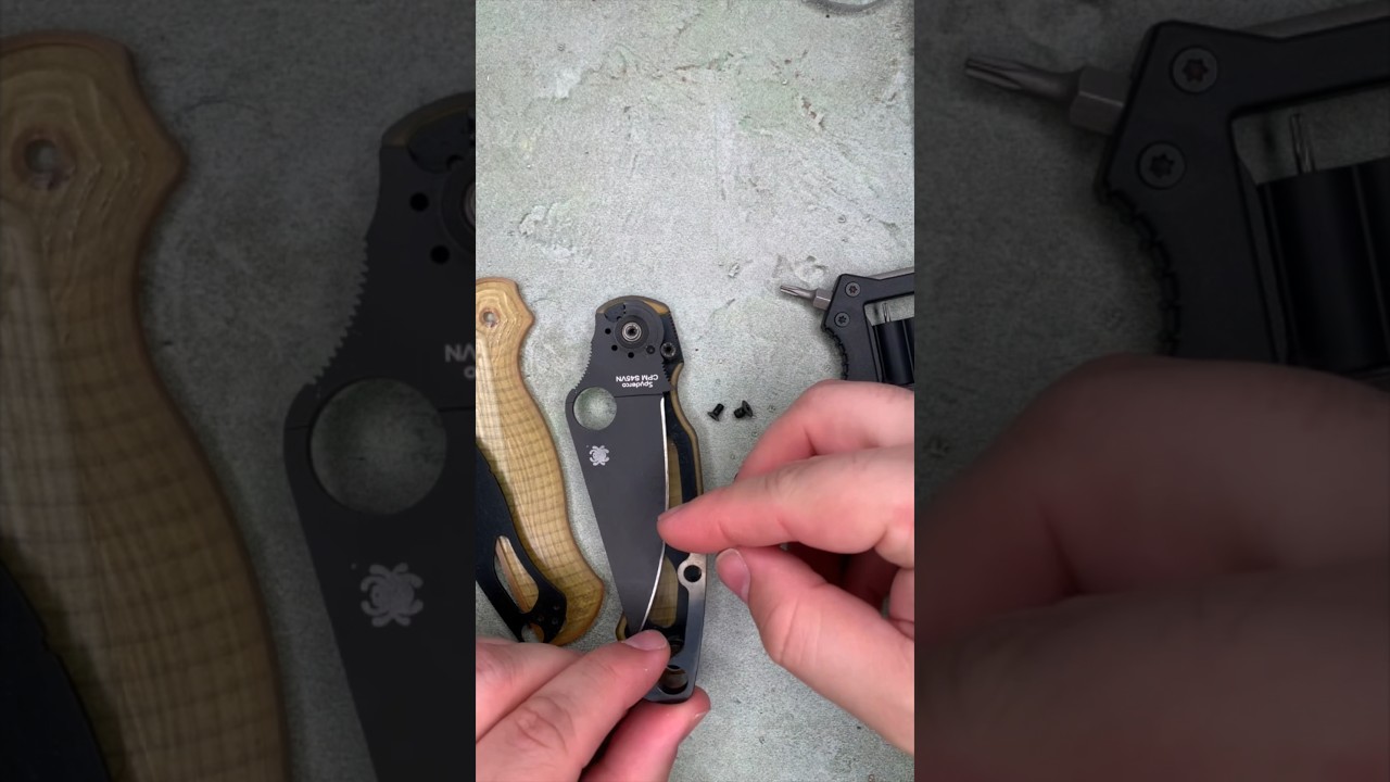 Installing Flytanium backspacer on Spyderco Paramilitary 2 