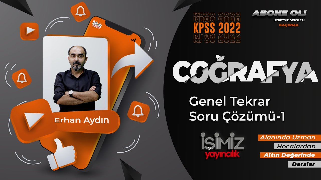 COĞRAFYA GENEL TEKRAR SORU ÇÖZÜMÜ - 1 - ERHAN AYDIN