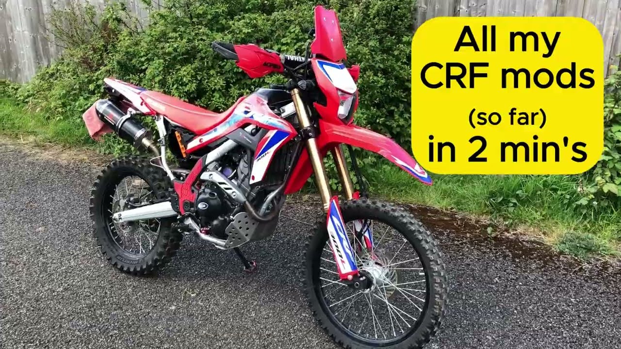 CRF 300L Mods for power, tool storage & usability 2024