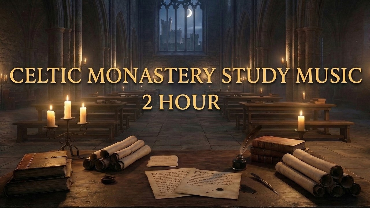 2 Hour Study Music | Celtic Monastery Ambience for Deep Concentration