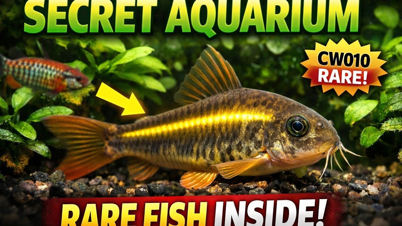 My Secret Hidden Aquarium Revealed! Rare Gold Laser Corydoras & Bucephalandra