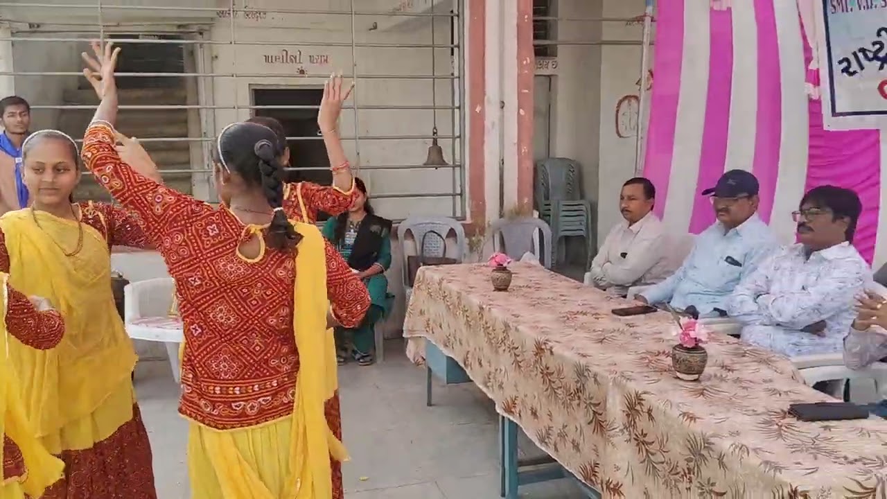 Swagat geet performance by girls  at School Program in Bholad primary schoo,Surapuradham to bhal