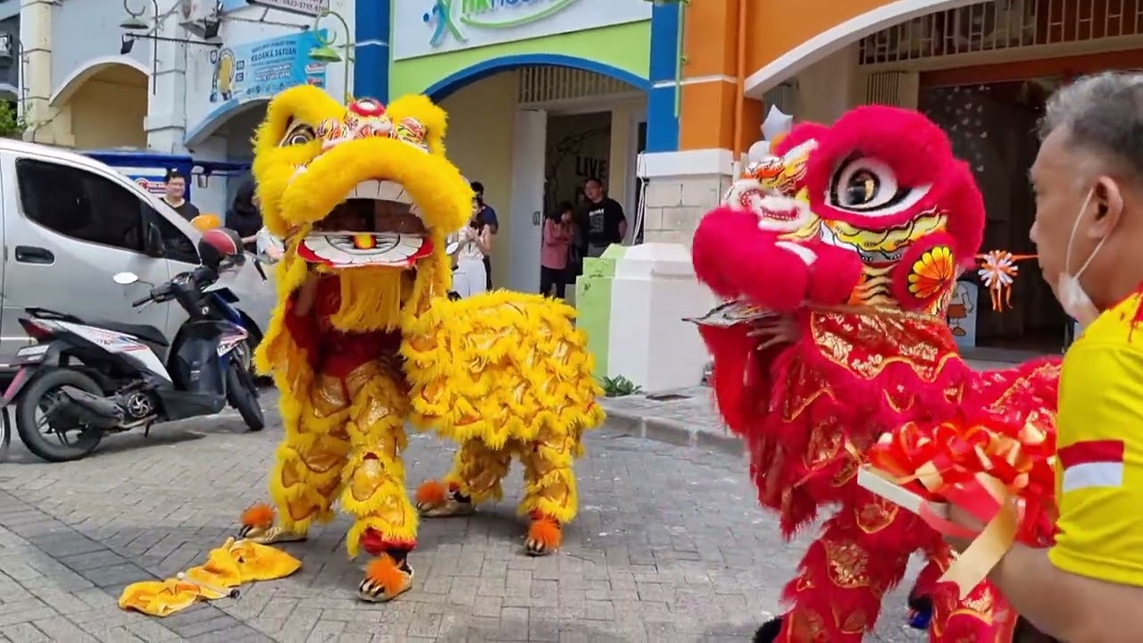 Barongsai Kuning dan Merah meresmikan Heguru Learning Center. Semoga sukses.