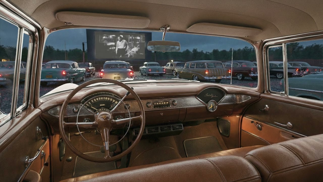 Drive-In Movie Theater Ambience | 5 Full Classic Movies