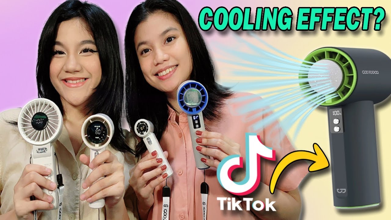 WE TRIED TIKTOK VIRAL PORTABLE FANS! (Super Lamig!) | GOOJODOQ High-Speed Portable Fans Review Haul