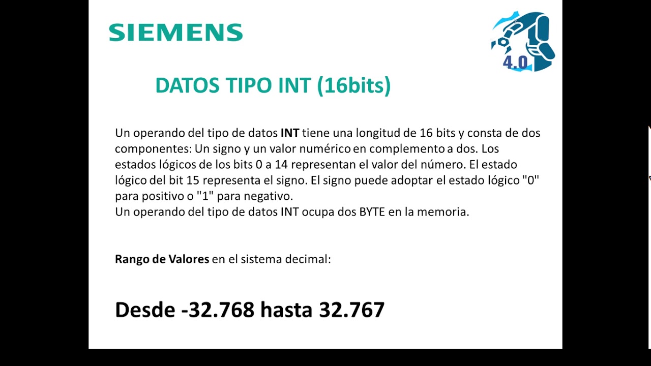 VARIABLES SINT USINT INT DINT UINT LINT ULINT NUMEROS ENTEROS CURSO PLC SIMATIC S7 1200 LECCION 5