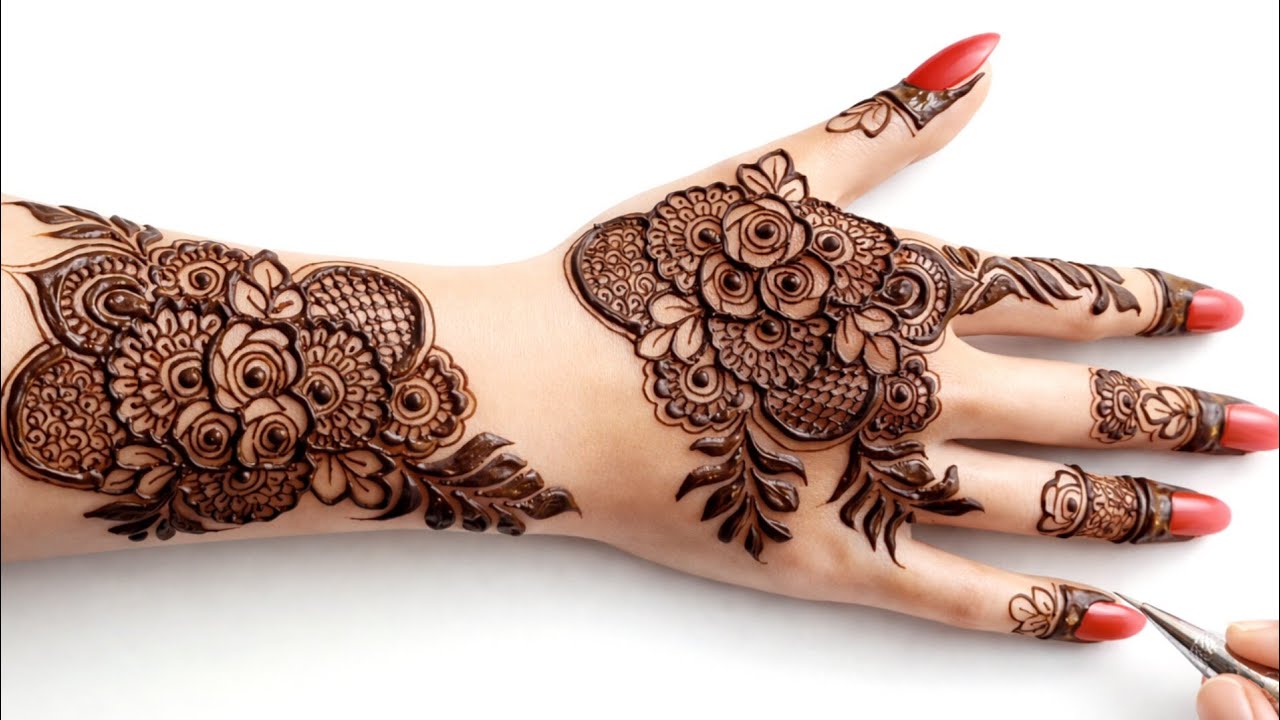 खूबसूरत गल्फ मेहंदी डिज़ाइन| Very Easy Tutorial Gulf Mehndi Design 