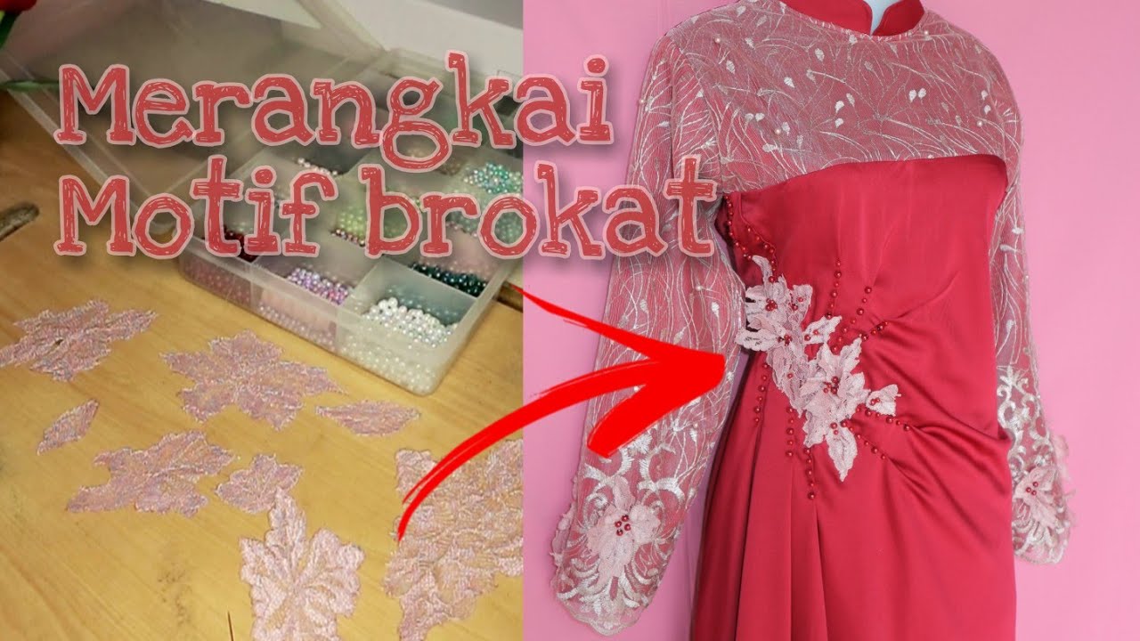 Tutorial memasang payet untuk pemula Part 3 | Merangkai motif brokat | Avivah Emiko
