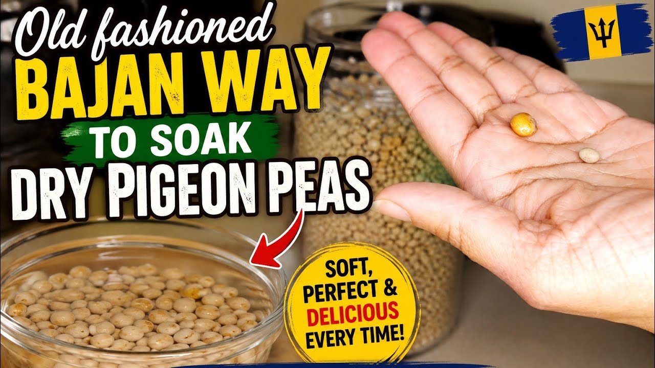 How to soak dry pigeon peas the Bajan (Barbados) way