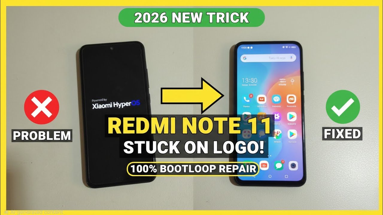 Redmi Note 11 Stuck on Mi Logo | Auto Restart & BootLoop Fix (2026)