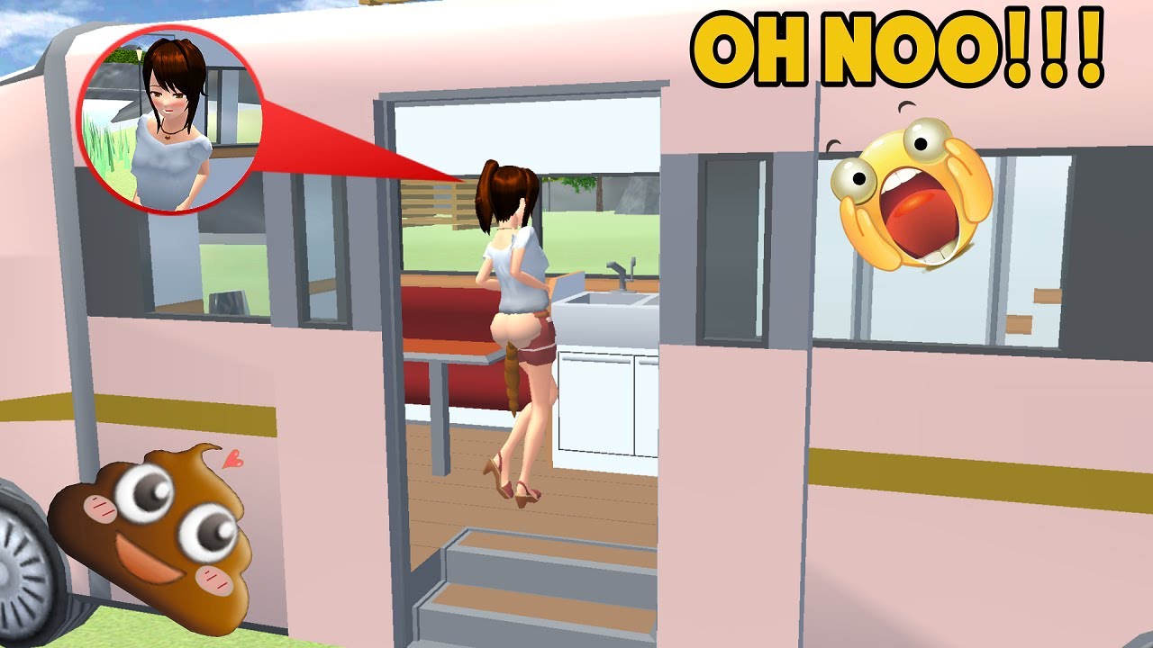 Рина покакала в кемпере, она больше не может терпеть. | SAKURA SCHOOL SIMULATOR