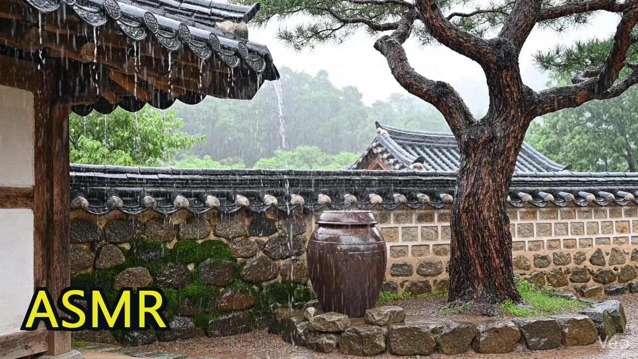 ASMR, deep sleep rain, 한국시골 비오는 풍경, 잠이 오는 영상, 백색소음, 힐링 영상, 불면증 치유, 빗소리, 폭우, the sound of rain