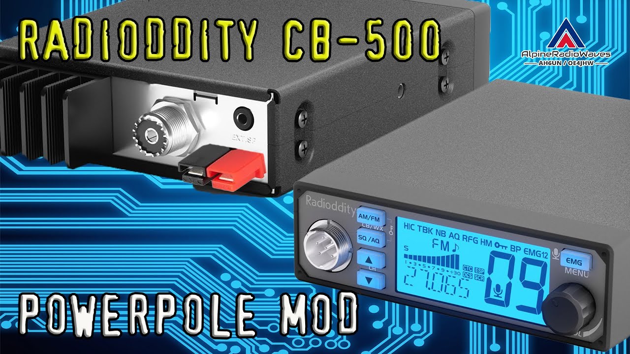 Radioddity CB-500 CB Funkgerät - Powerpole Einbau/Umbau (deutsch/german)