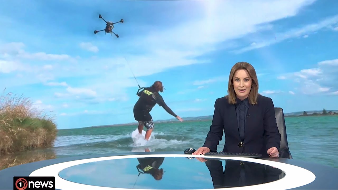 1 NEWS | DRONE SURFING STORY | NZ FIRST TIME