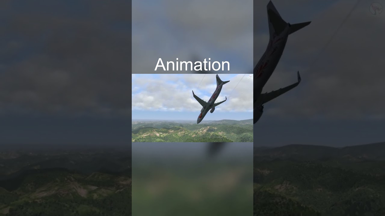 Animation vs. Real Life - China Eastern Airlines Flight 5735  #airdisasters #planecrash #boeing737