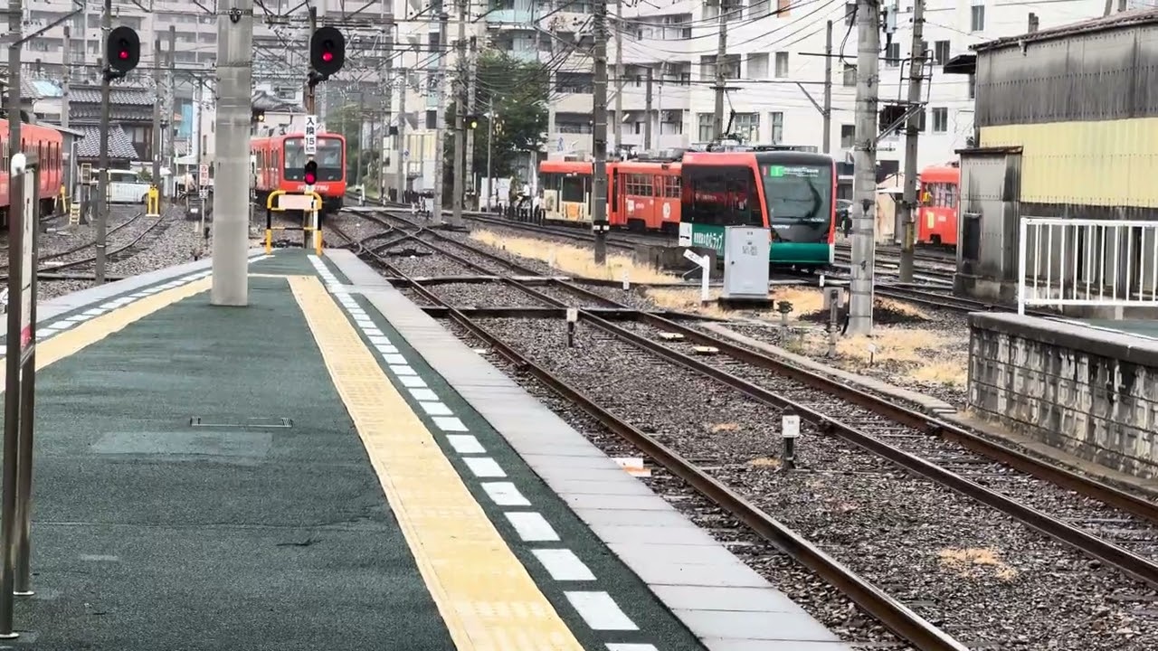 伊予鉄610系 古町駅入替え