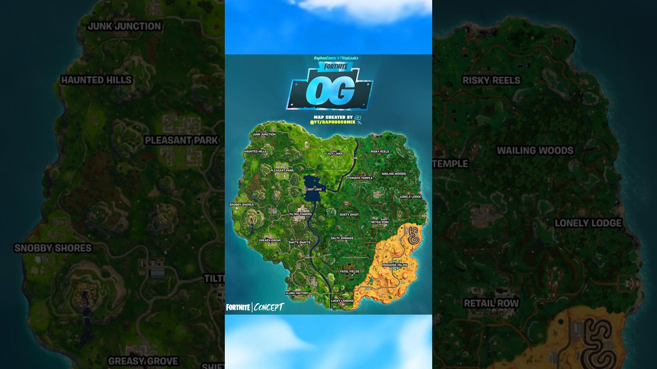 Fortnite Chapter 4 Season 5 Map: OG #Fortnite #Fortniteshorts #Shorts #Fyp