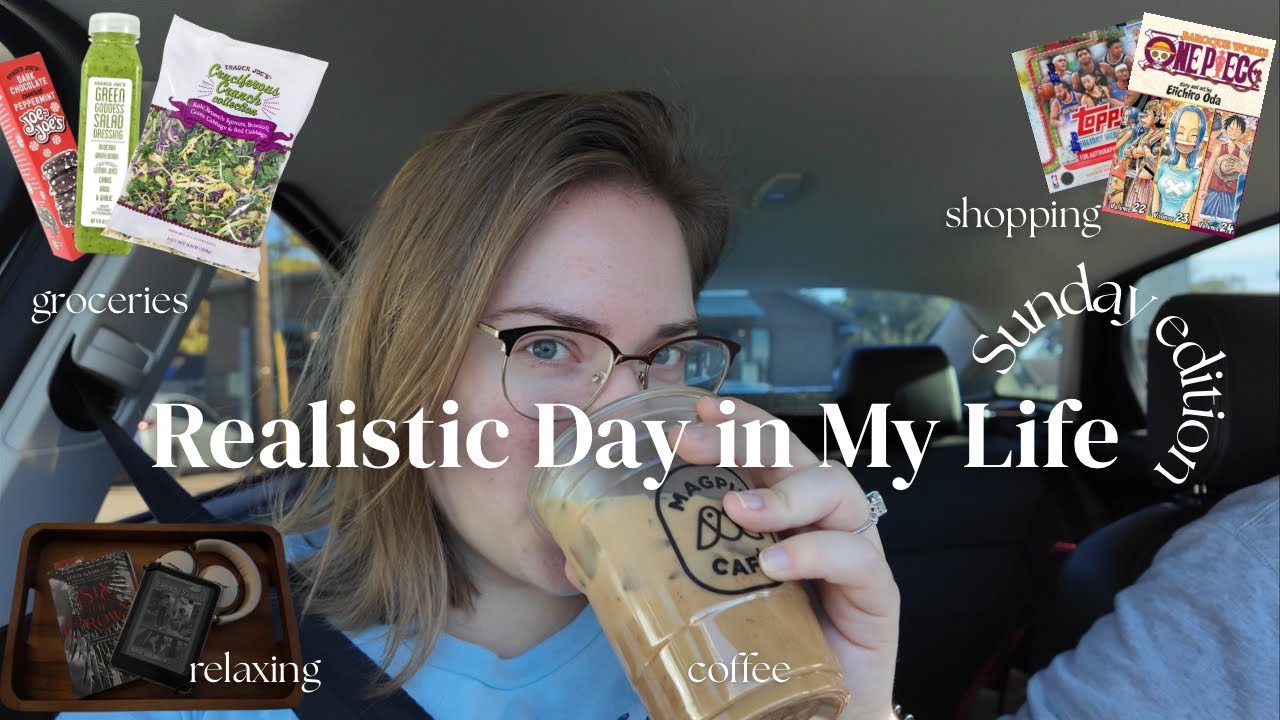 Sunday Vlog 📚🛒☕️🛁 (book shopping, grocery shopping, coffee, reading, and relaxing)