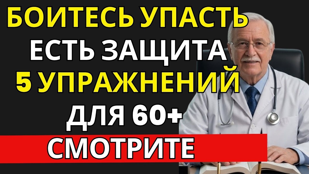 ВРАЧ ОБЪЯСНЯЕТ: Ходьбы недостаточно после 60 🚶‍♂️ 5 упражнений против падений и переломов