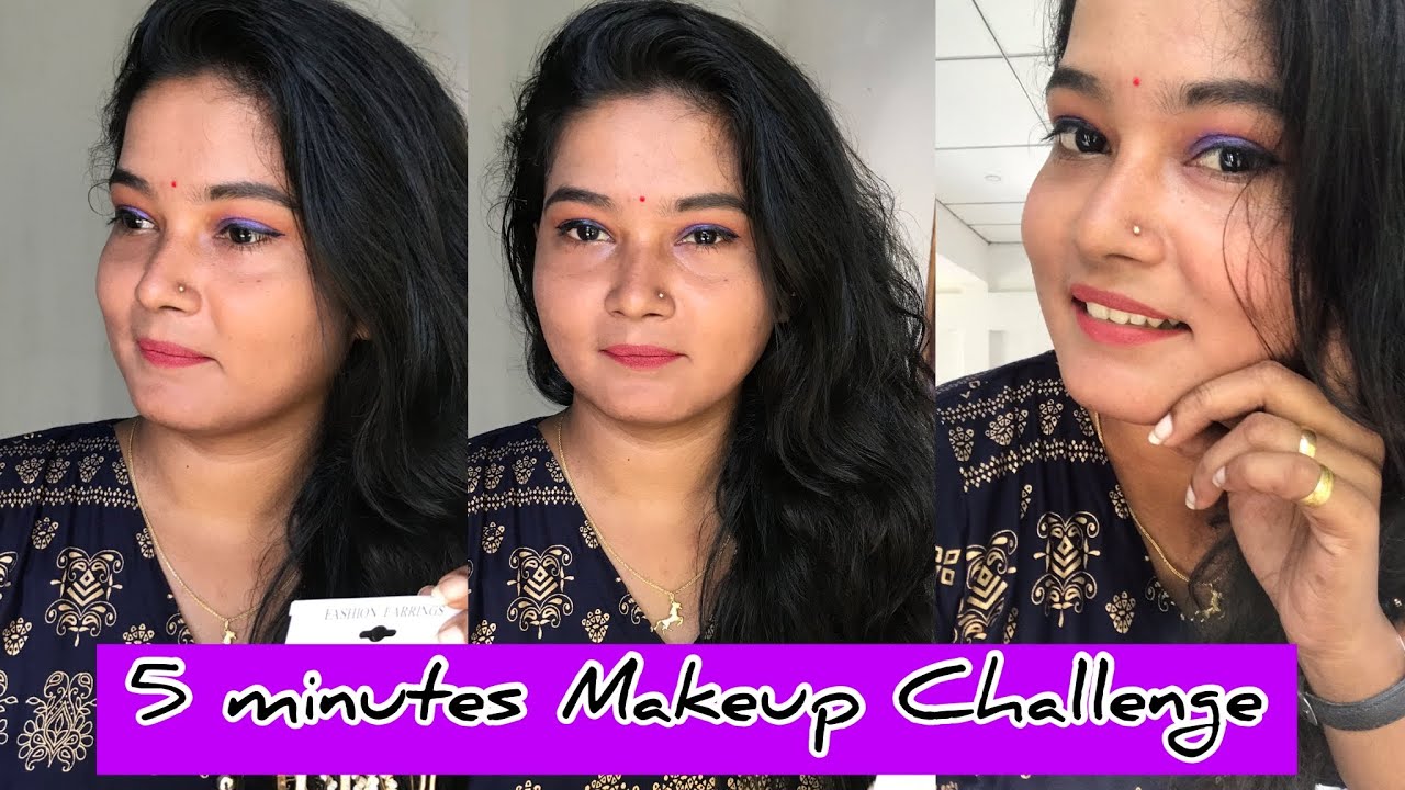 5 Minutes Makeup Challenge in Tamil|#makeupchallenge #jaffnayoutuber #makeuptutorial #makeuplook