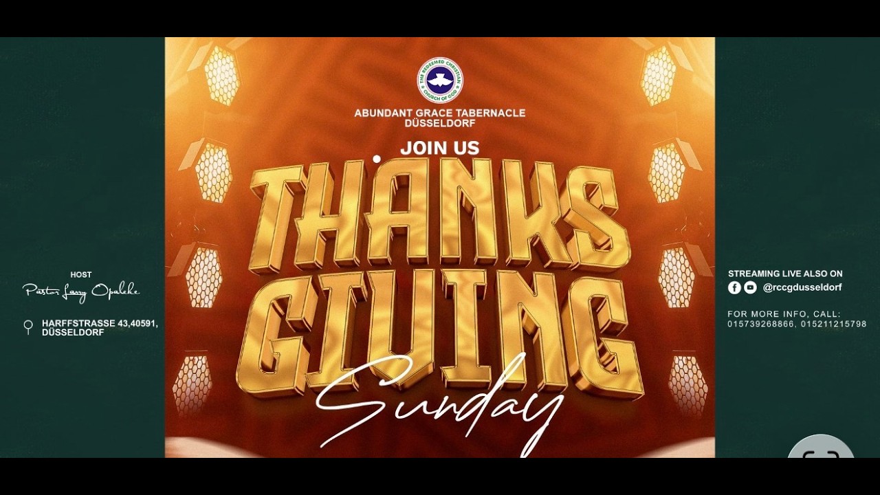 Thanksgiving Sunday Service || 1st Feb 2026 || AGT Düsseldorf || Pst. Lanre Opaleke