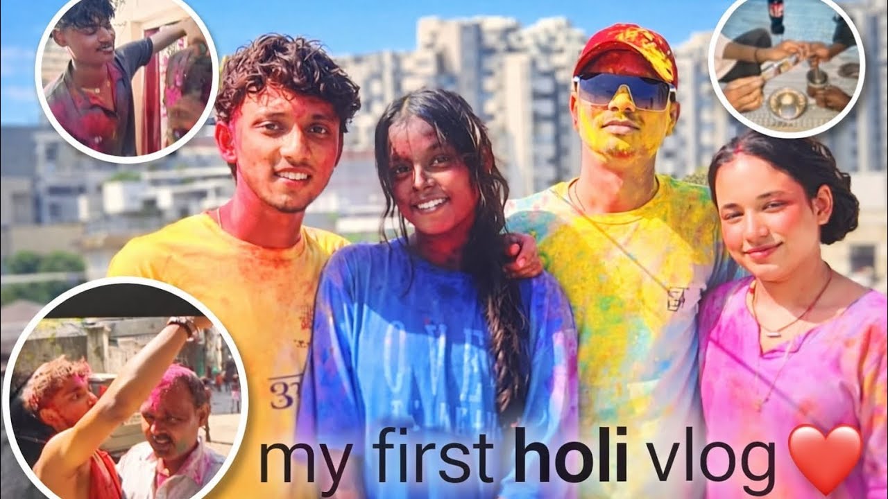 ￼OUR FIRST HOLI VLOGS 😍💓 #viralreels 