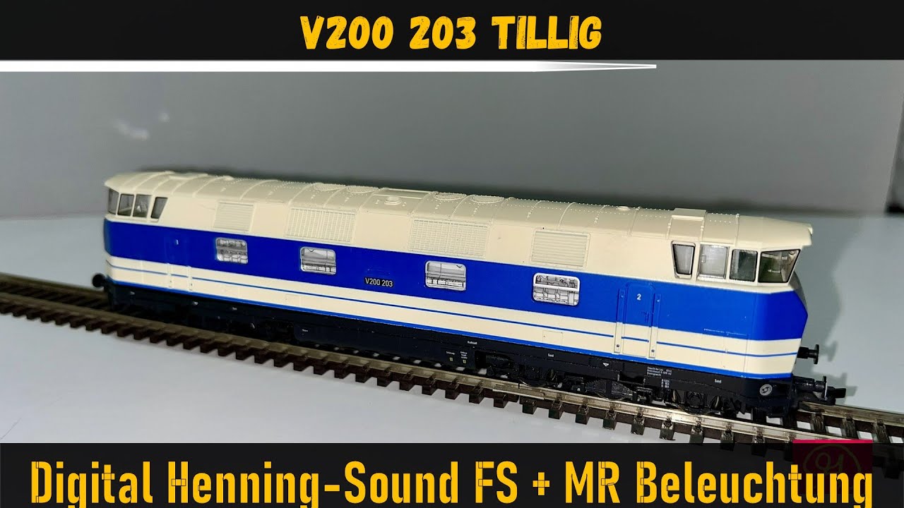 78# V200 GFK Tillig TT Henning Sound auf Zimo MS540 Führerstand und Maschinenraumbeleuchtung