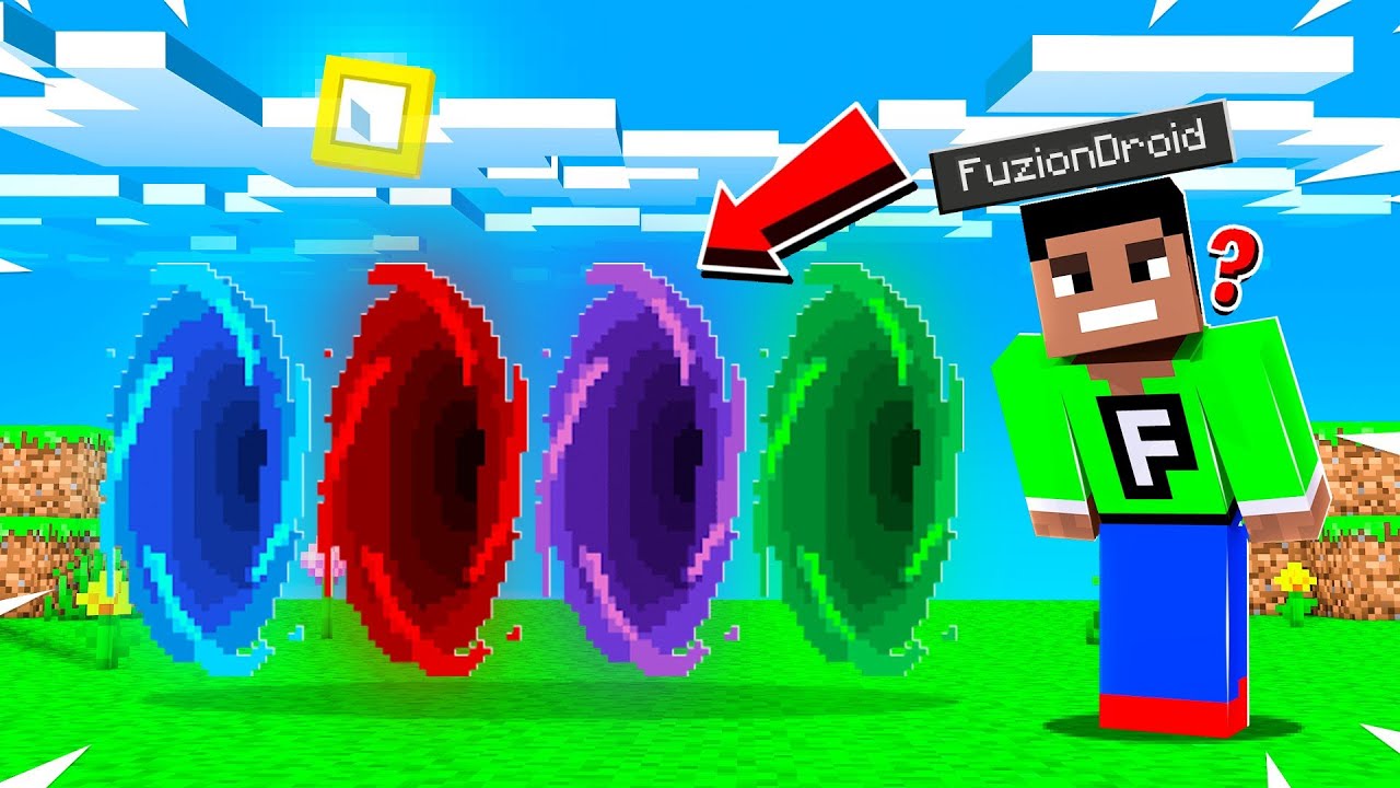 Minecraft PE : DO NOT CHOOSE THE WRONG PORTAL! (PrestonPlayz, Siren Head & Pennywise)